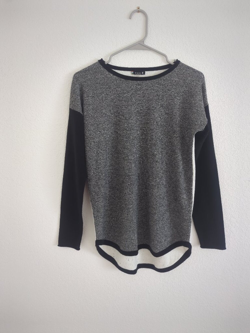 Smartwool Shadow Pine Colorblock Sweater Womens Small Merino Wool Blend Outdoor